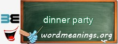 WordMeaning blackboard for dinner party